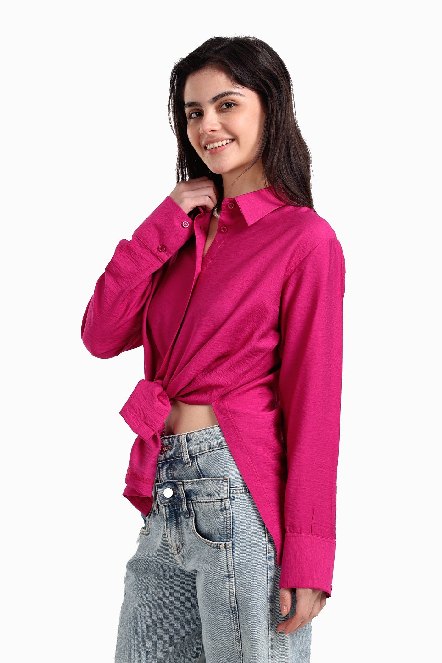 Carina - Voile Button Closure Shirt