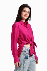 Carina - Voile Button Closure Shirt