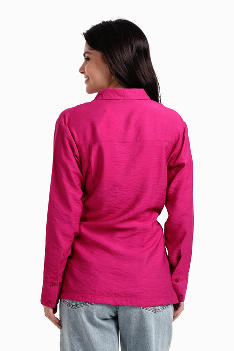 Carina - Voile Button Closure Shirt