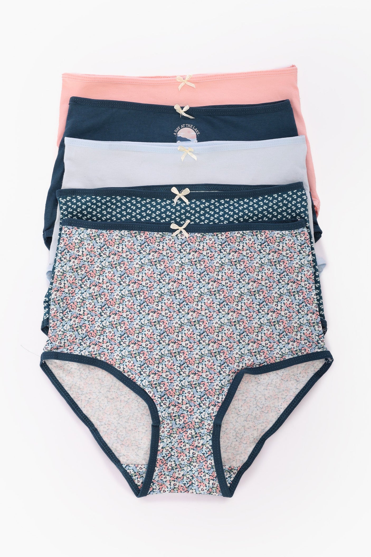 carina - Pack of 5 Colored Full Brief Panties