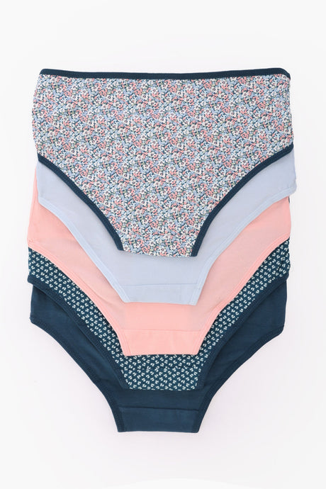 carina - Pack of 5 Colored Brief Panties