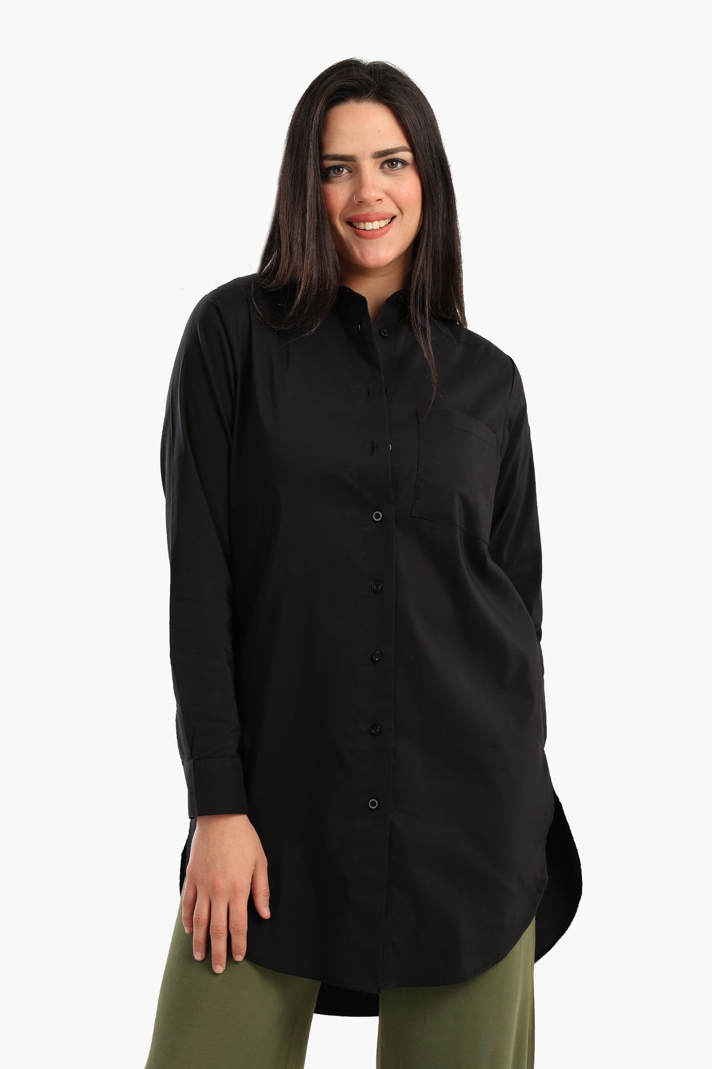 Carina - Cotton Button-Down Shirt
