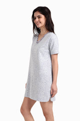 Carina - Leopard Print Short Nightgown