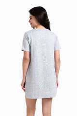 Carina - Leopard Print Short Nightgown
