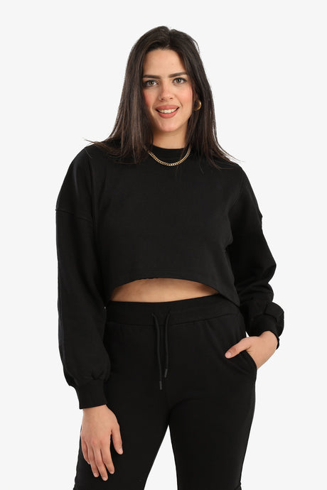 Carina - Cropped Cotton Sweatshirt