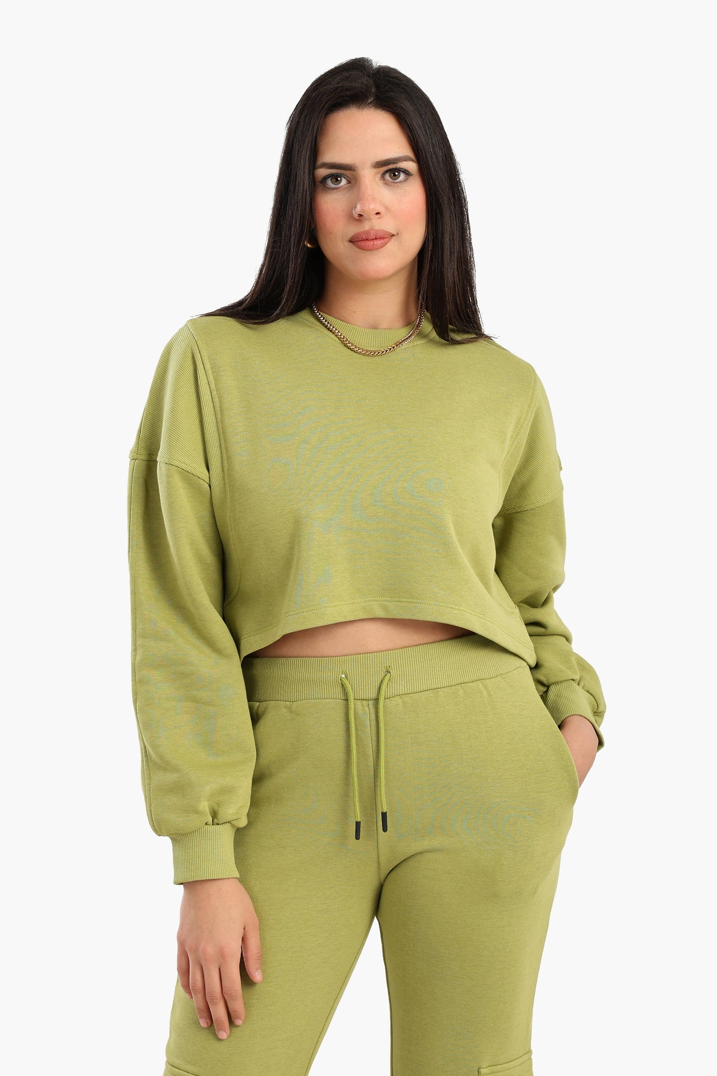 Carina - Cropped Cotton Sweatshirt