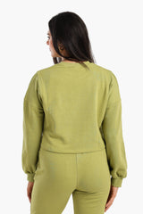 Carina - Cropped Cotton Sweatshirt
