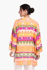 Carina - Printed Kimono with Waist Belt