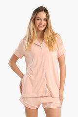 Carina - Color Piping Poplin Pyjama Set
