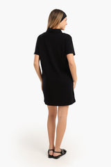 Carina - Cotton Collared Short Dress