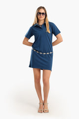 Carina - Cotton Collared Short Dress