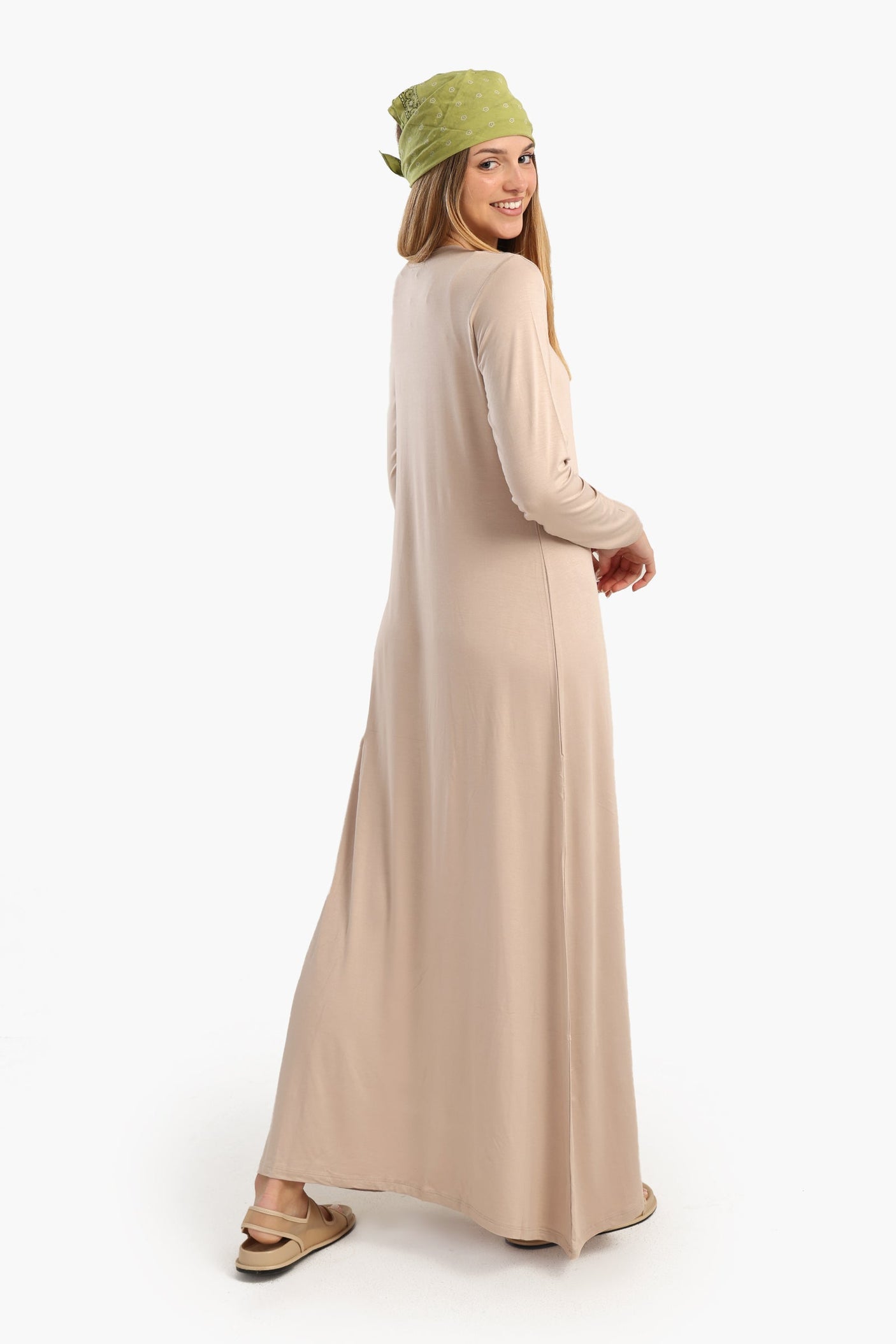 Carina - Viscose Round Neck Dress