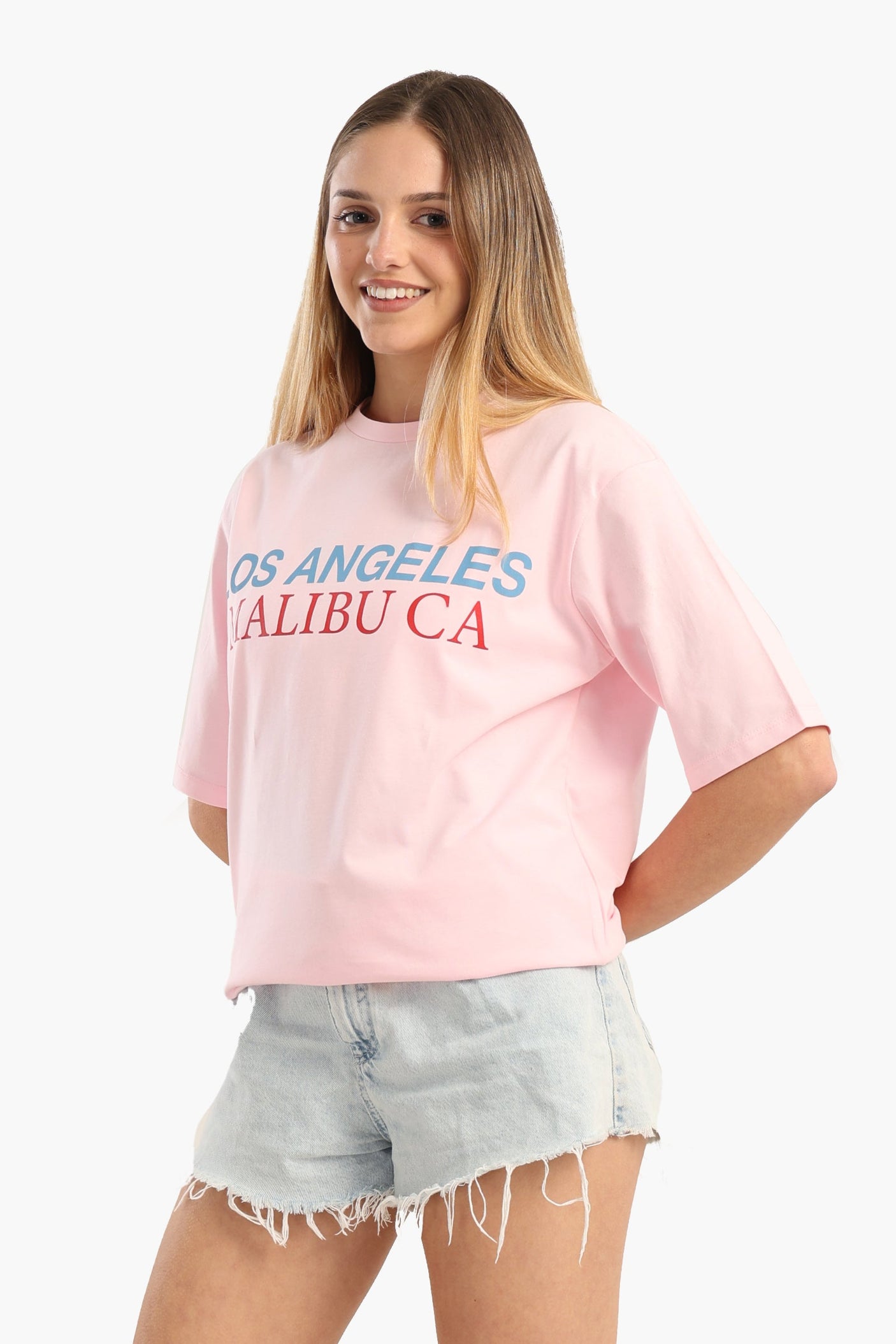 Carina - Pink Slip-On T-Shirt