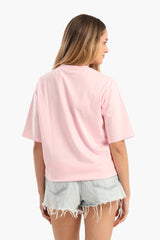 Carina - Pink Slip-On T-Shirt