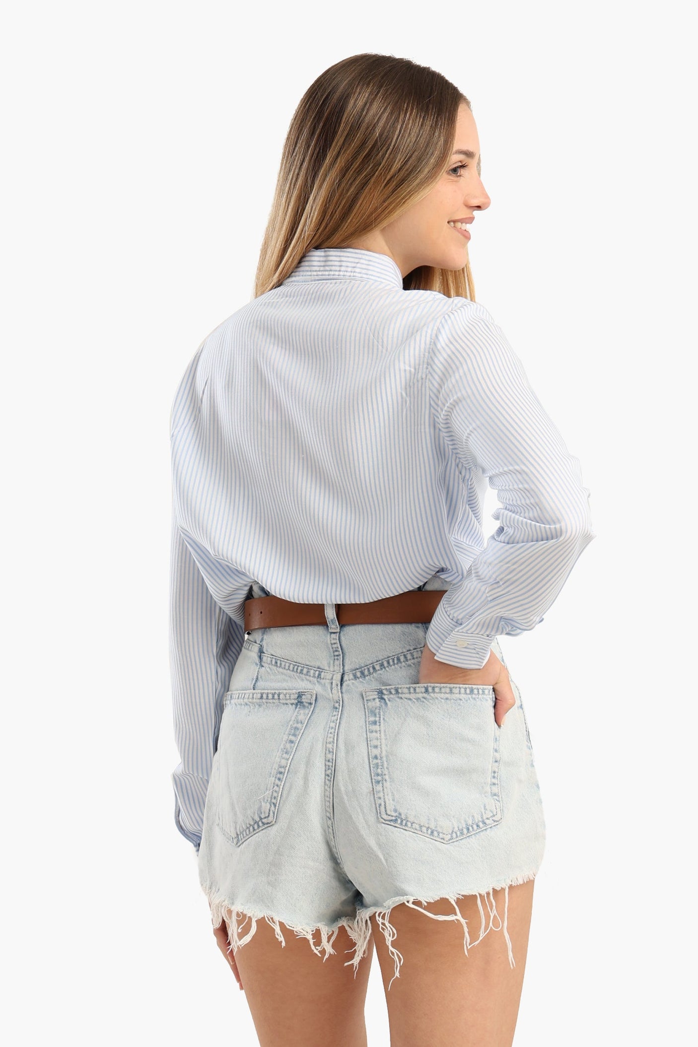 Carina - Classic Striped Poplin Shirt