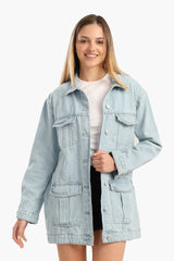Carina - Blue Oversized Denim Jacket