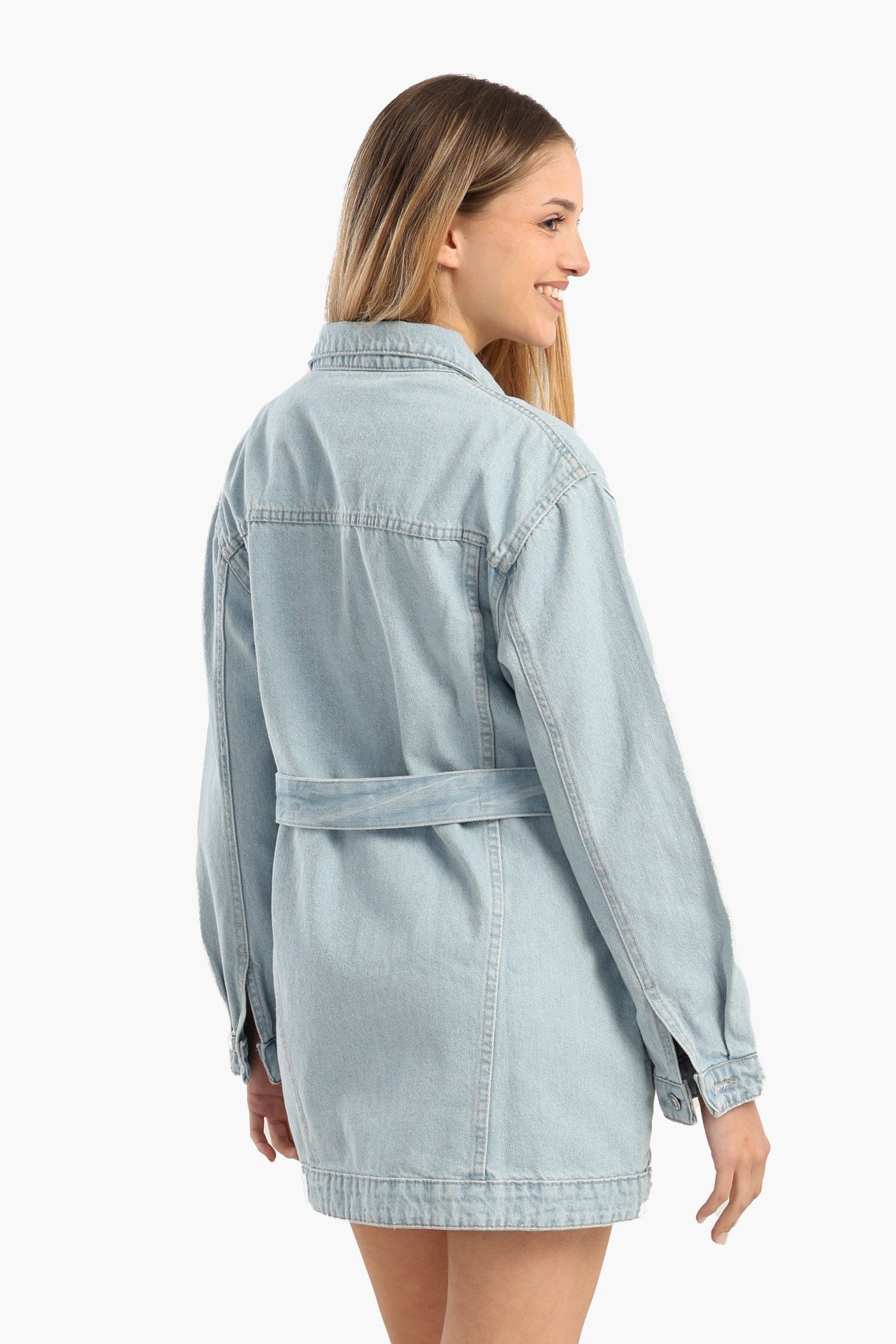 Carina - Blue Oversized Denim Jacket