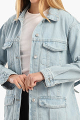 Carina - Blue Oversized Denim Jacket