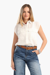 Carina - Classic Cotton Blend Shirt