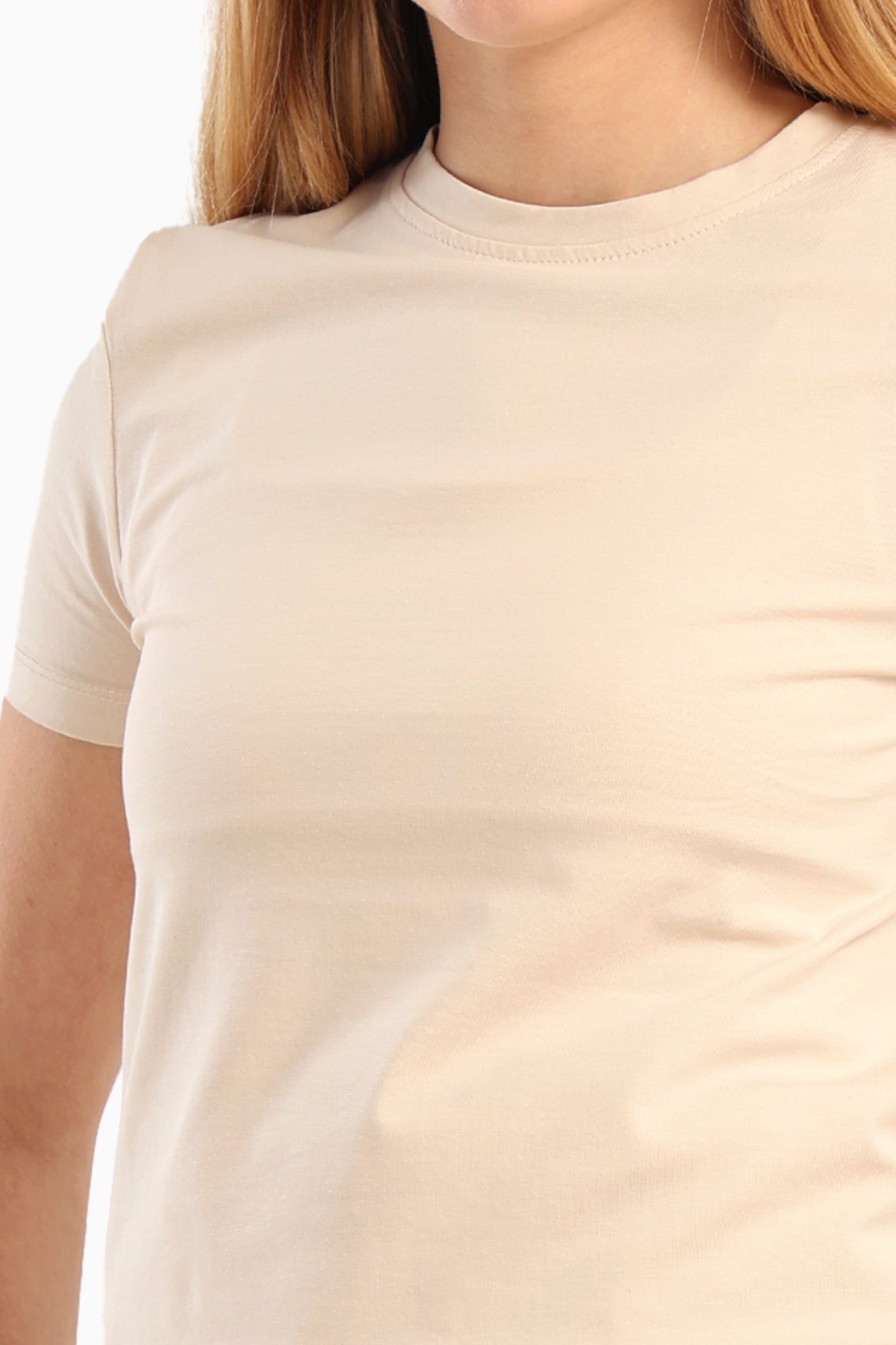 Carina - Cotton Basic Slip On T-Shirt