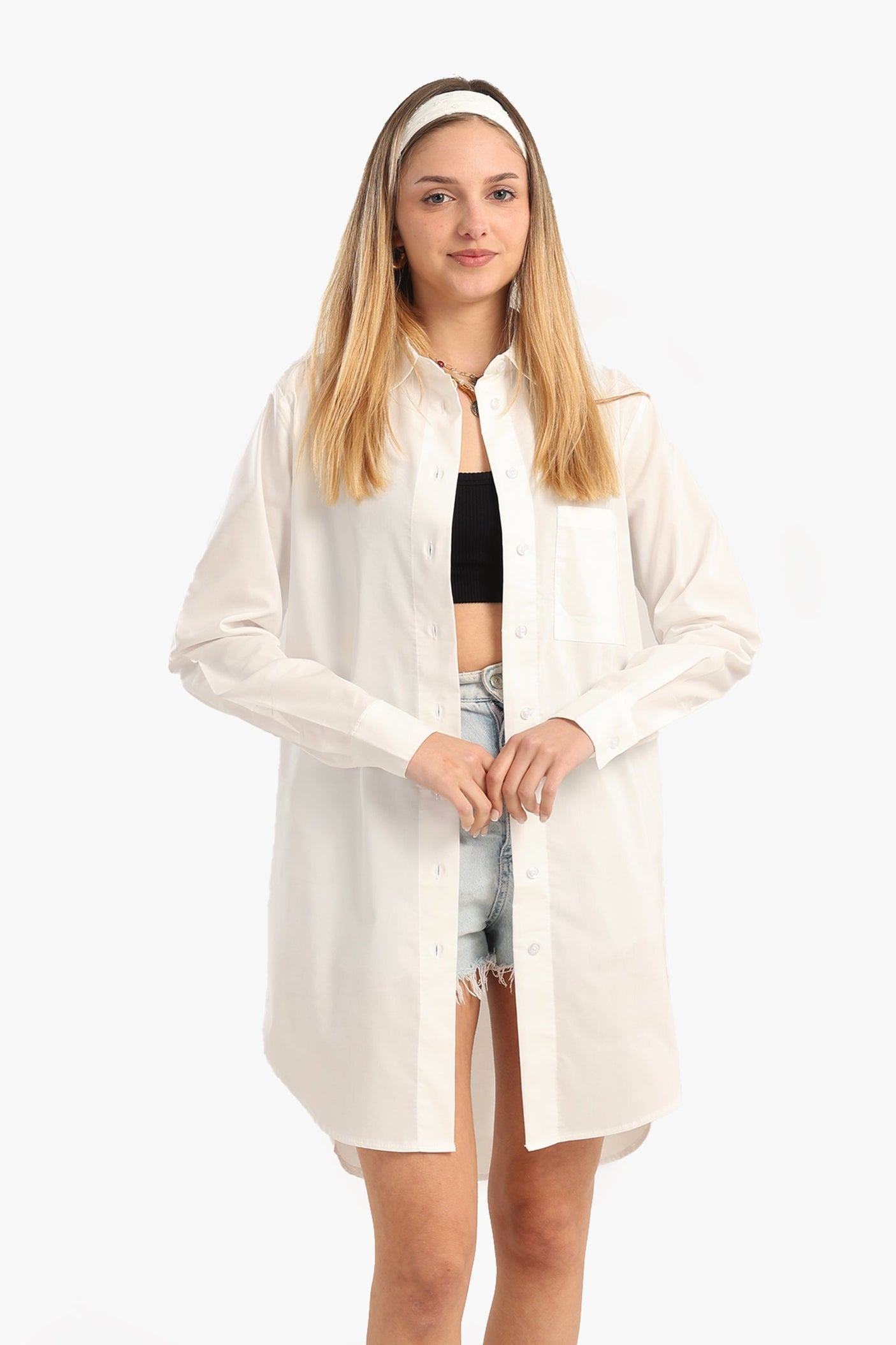 Carina - Cotton Button-Down Shirt
