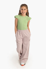 Carina - Girly Wide-Leg Cargo Pants