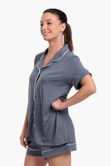 Carina - Color Piping Poplin Pyjama Set