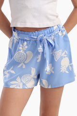 Carina - Blue Viscose Pyjama Shorts