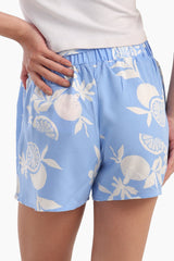 Carina - Blue Viscose Pyjama Shorts