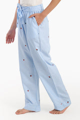 Carina - Striped Strawberry Printed Pyjama Pants
