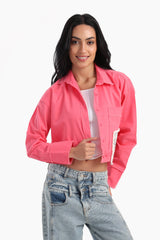 Carina - Cropped Shirt with Side Print
