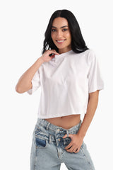 Carina - Plain Crop T-Shirt