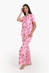 Carina - Lips Printed Pyjama Set