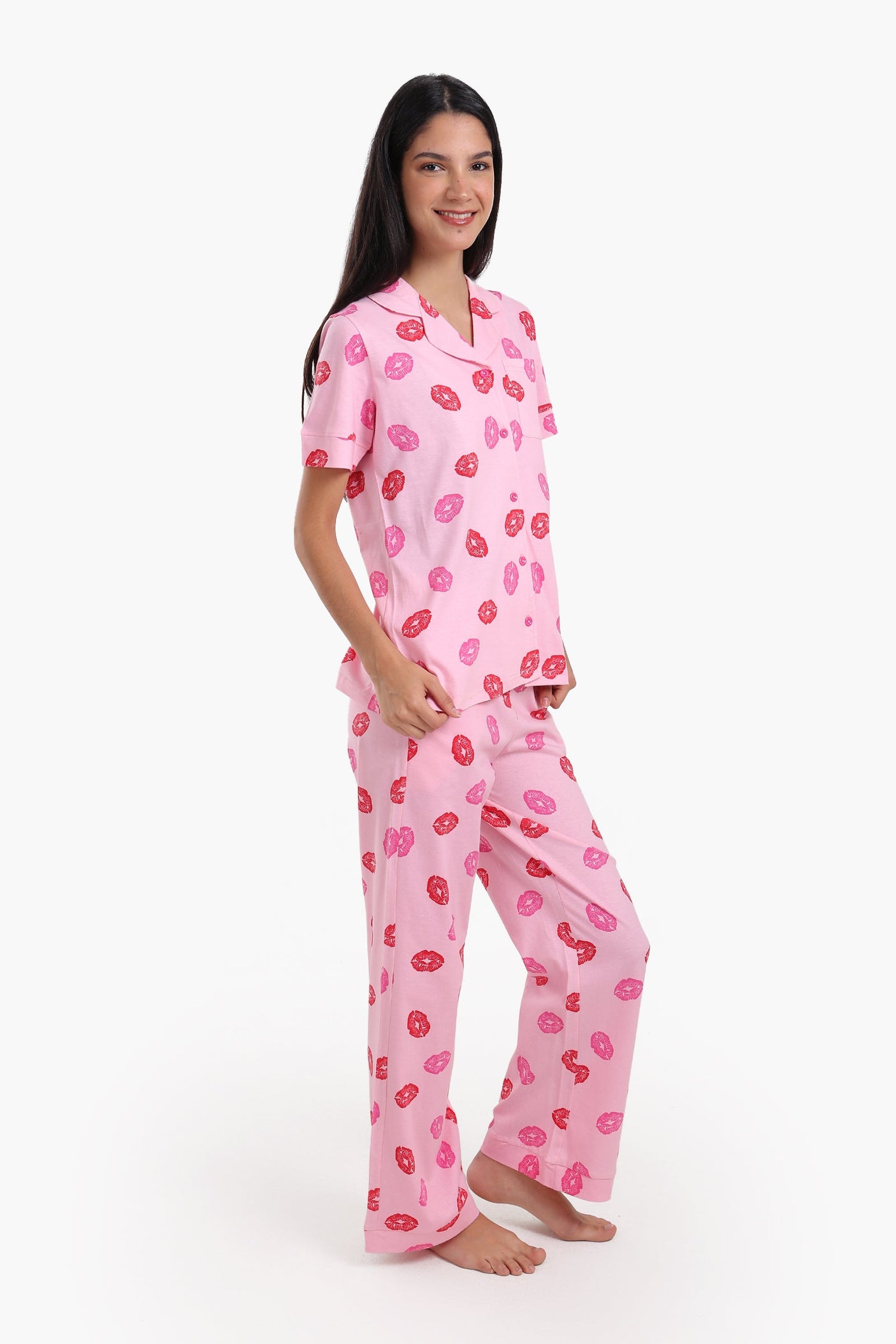 Carina - Lips Printed Pyjama Set