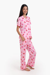 Carina - Lips Printed Pyjama Set