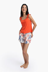 carina - Pyjama Set with Ruffle Strap Detail