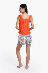 carina - Pyjama Set with Ruffle Strap Detail