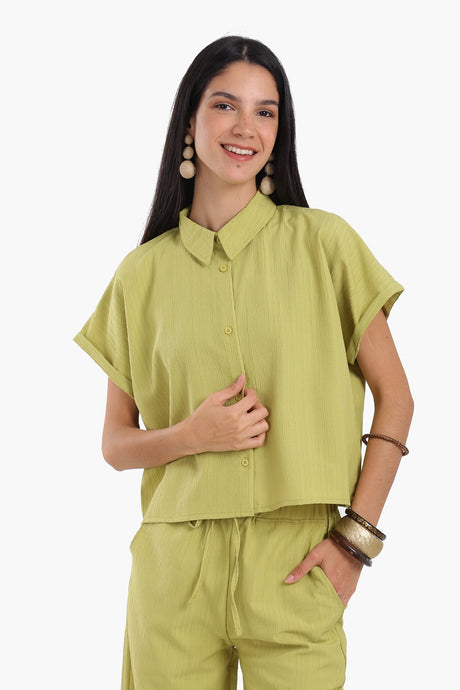 Carina - Textured Pattern Lounge Shirt