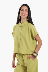 Carina - Textured Pattern Lounge Shirt