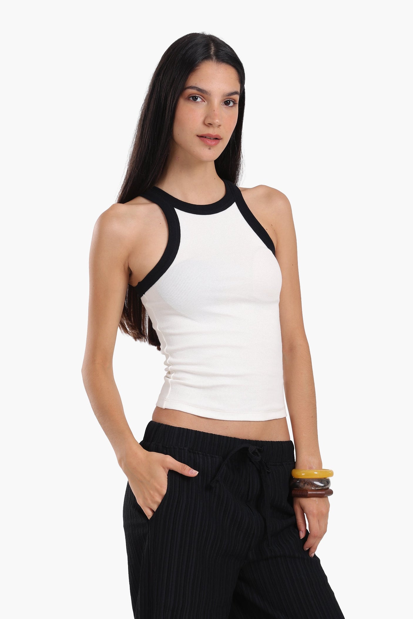 carina - Soft Rib Racer Top