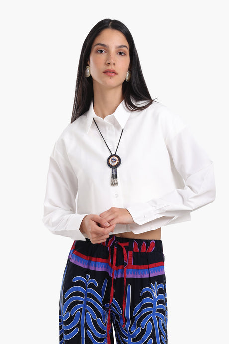 Carina - Dropped Shoulder Cropped Shirt