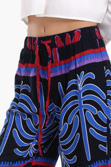 Carina - Colored Palm Print Pants