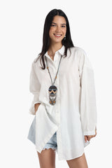 carina - Linen Dropped Shoulder Shirt