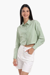 Carina - Dropped Shoulder Cropped Shirt
