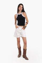 carina - Soft Rib Racer Top