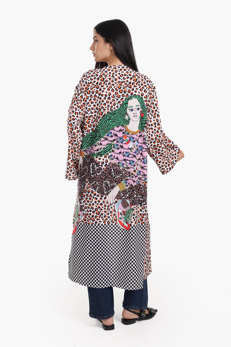 Carina - Artistic Multi Pattern Kimono