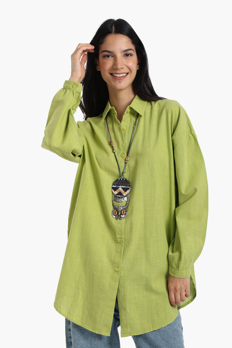 carina - Linen Dropped Shoulder Shirt