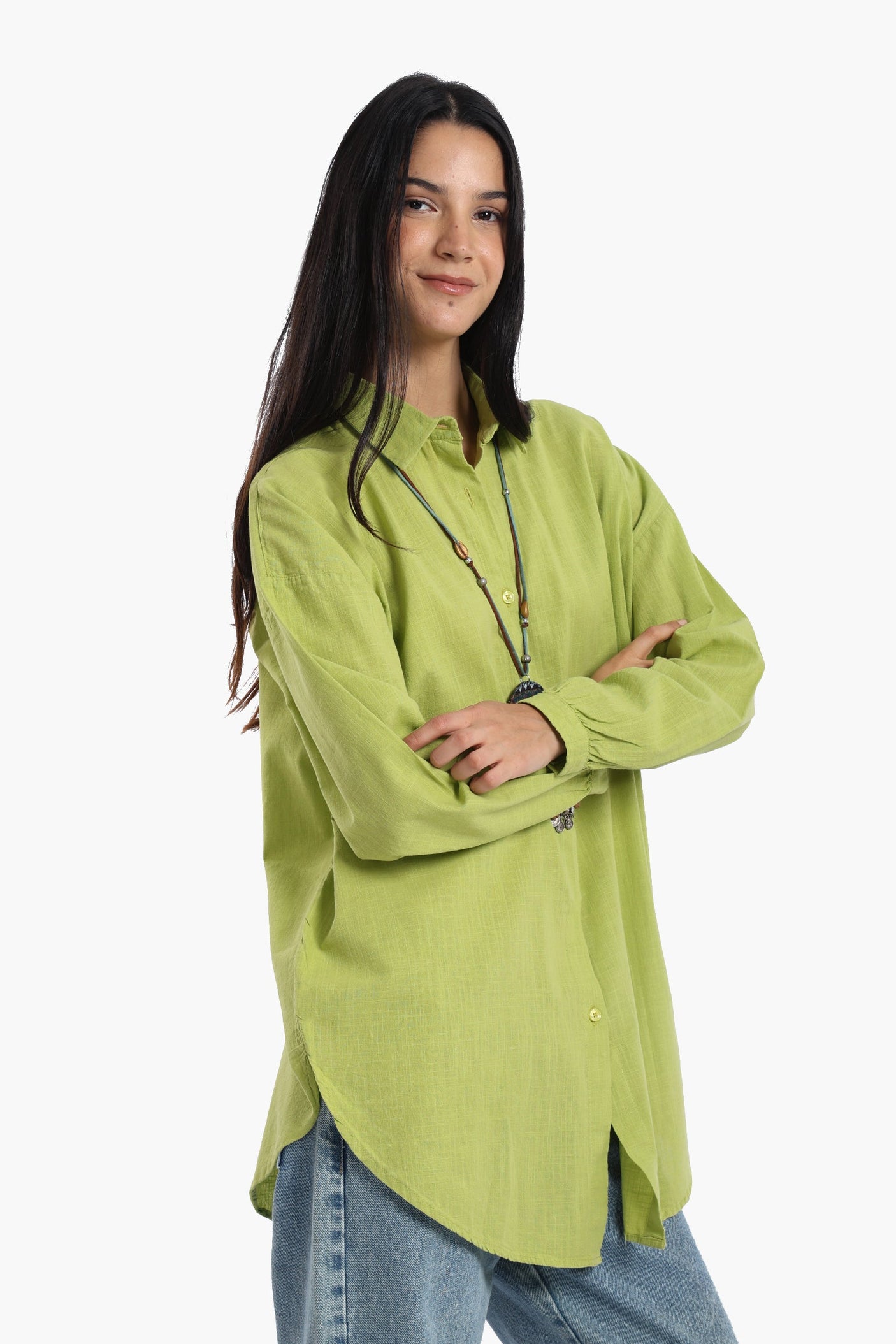 carina - Linen Dropped Shoulder Shirt