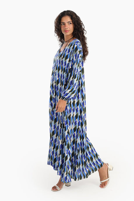 Carina - Printed V-Neck Dress