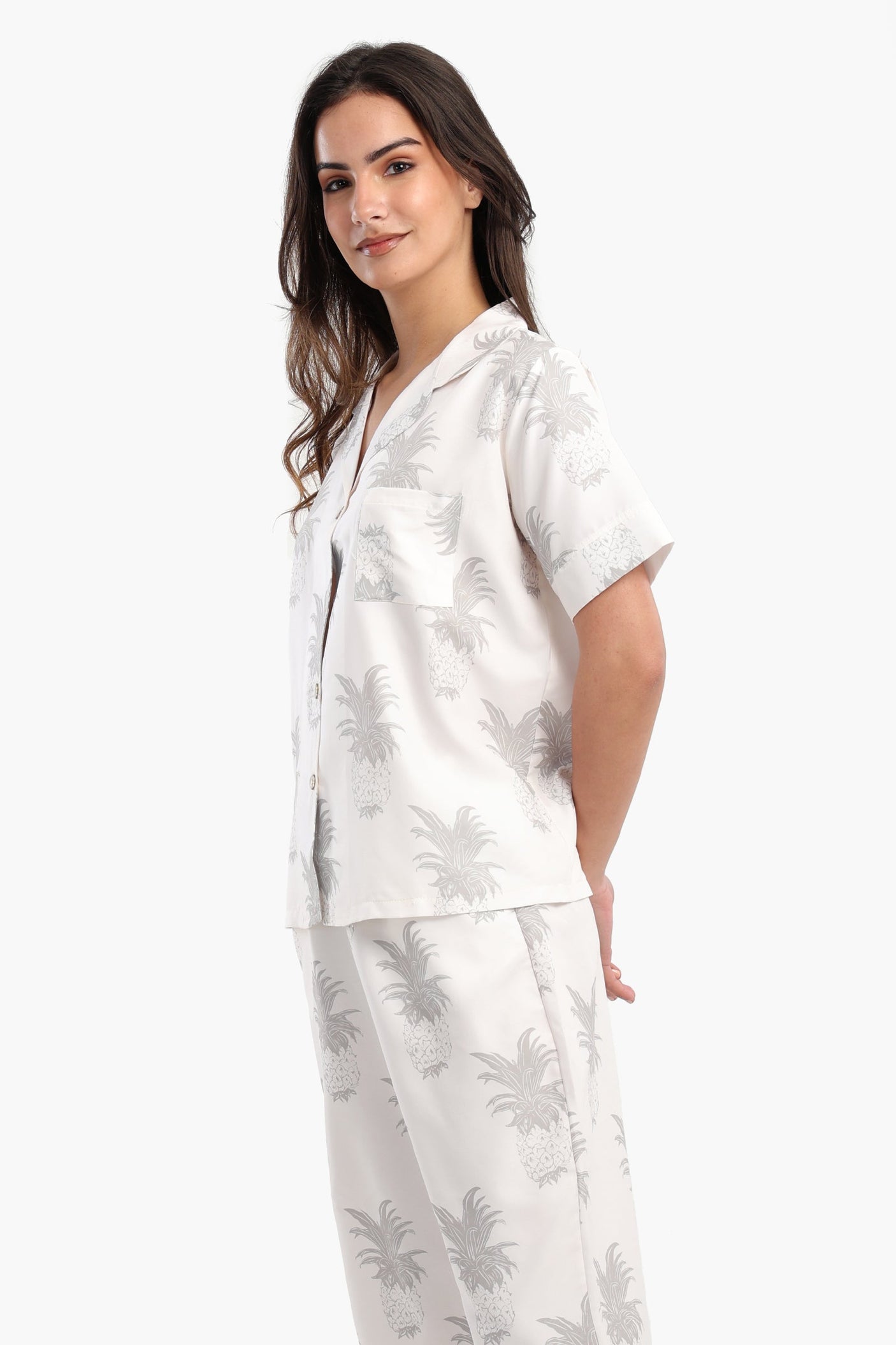 Carina - Pineapple Printed Pyjama Set